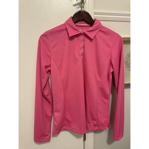 Lady Hagen Golf Pearl Button  Moisture Wicking Long Sleeve Top‎ Size M